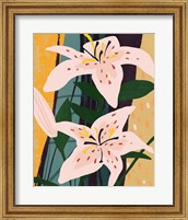 Framed 'Lily Collage II' border=