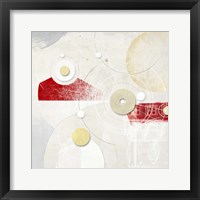 Framed 'Galassia # 4 (Rosso)' border=