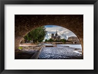 Framed Chien et Notre Dame