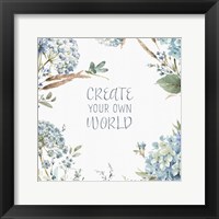 Framed 'Bohemian Blue 13A' border=