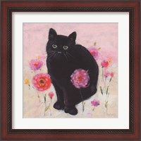 Framed 'Nina the Cat 02' border=