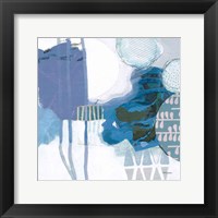 Framed 'Abstract Layers IV Blue' border=