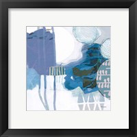 Framed 'Abstract Layers IV Blue' border=