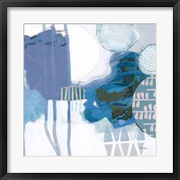 Abstract Layers IV Blue Framed Print