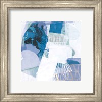 Framed 'Abstract Layers III Blue' border=