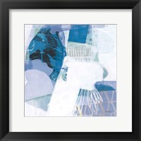 Framed 'Abstract Layers III Blue' border=