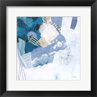 Framed 'Abstract Layers II Blue' border=