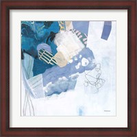 Framed 'Abstract Layers II Blue' border=