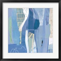 Abstract Layers I Blue Framed Print