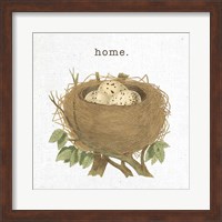 Framed 'Spring Nest II Home' border=