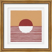 Framed 'Reflection IV Red Yellow' border=