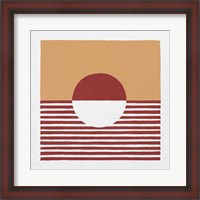 Framed 'Reflection IV Red Yellow' border=