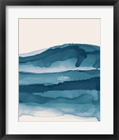 Framed 'Coastal Ink I Eventide Crop II Calm' border=