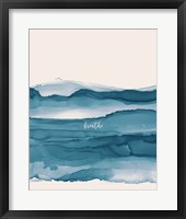 Framed 'Coastal Ink I Eventide Crop I Breathe' border=