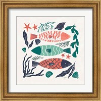 Framed 'Coastal Reef I' border=