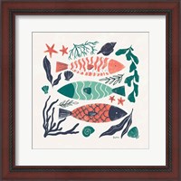 Framed 'Coastal Reef I' border=