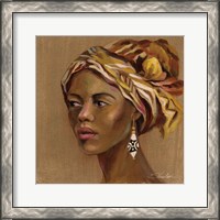 Framed 'African Beauty II' border=