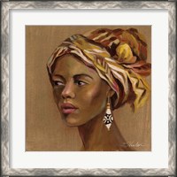 Framed 'African Beauty II' border=