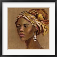 Framed 'African Beauty II' border=