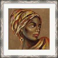 Framed 'African Beauty I' border=