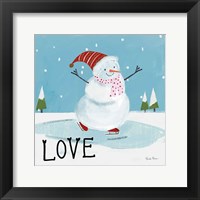 Snowman Snowday IV Framed Print