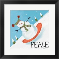Snowman Snowday III Framed Print
