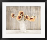 Framed Country Sunflower Vase