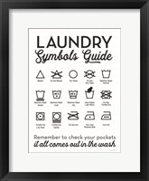 Framed Laundry Symbols Guide