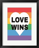 Framed Rainbow Love Wins