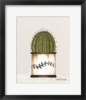 Round Cactus Framed Print