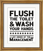 Framed 'Flush the Toilet' border=