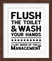 Framed 'Flush the Toilet' border=