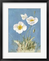 Framed White Poppies I