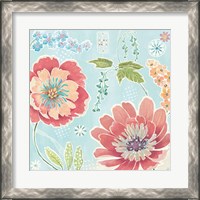 Framed 'Happy Meadow III' border=