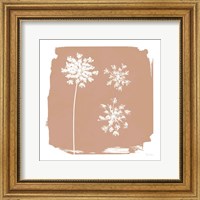 Framed 'Nature by the Lake Flowers III Neutral' border=
