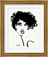 Framed 'Brush Portrait XI' border=