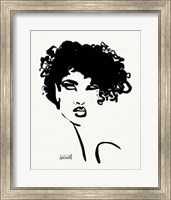 Framed 'Brush Portrait XI' border=