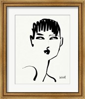 Framed 'Brush Portrait VII' border=