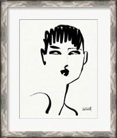 Framed 'Brush Portrait VII' border=