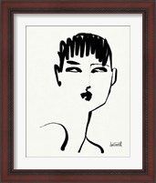 Framed 'Brush Portrait VII' border=