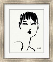 Framed 'Brush Portrait VII' border=