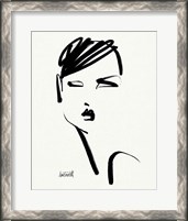 Framed 'Brush Portrait IV' border=