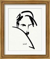 Framed 'Brush Portrait V' border=