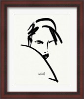 Framed 'Brush Portrait V' border=