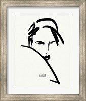 Framed 'Brush Portrait V' border=