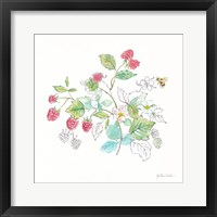 Berries and Bees V Framed Print