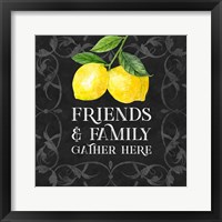 Framed 'Live with Zest sentiment II-Friends & Family' border=