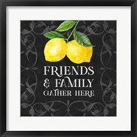 Framed 'Live with Zest sentiment II-Friends & Family' border=