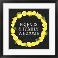 Framed Live with Zest wreath sentiment III-Friends & Family