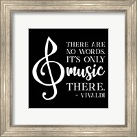 Framed 'Moved by Music black III-Vivaldi' border=